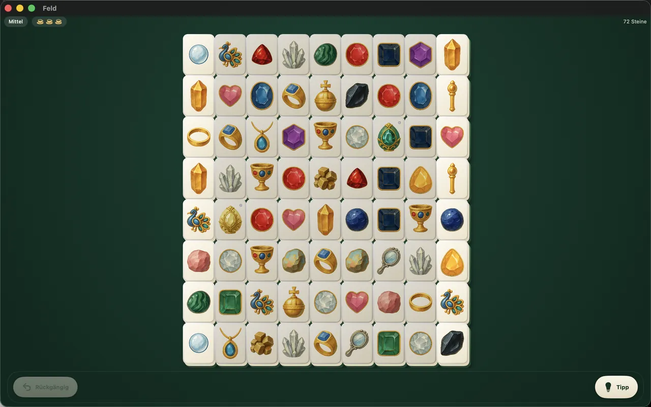 Das Feld-Layout im Satz Gems