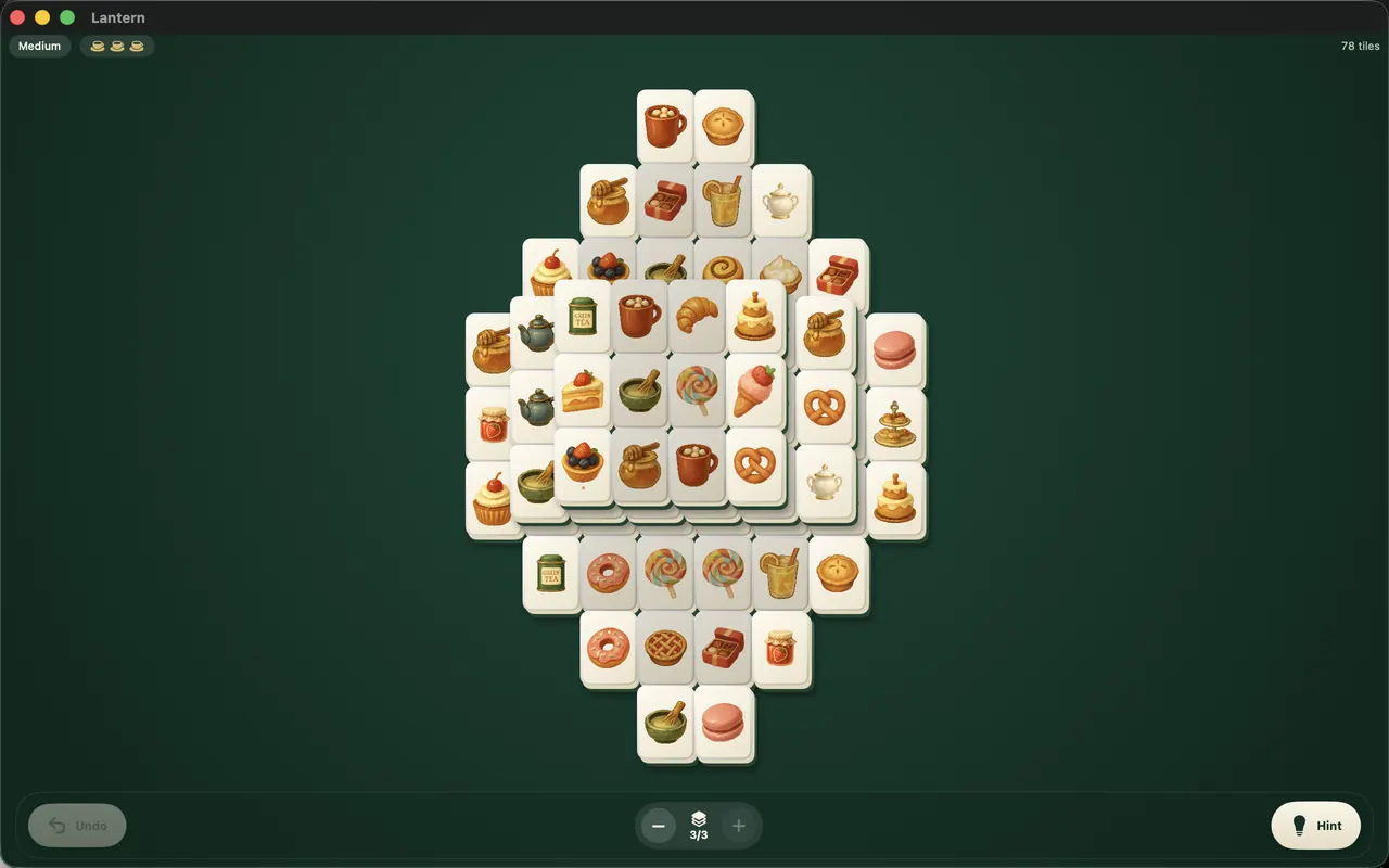 The lantern layout in the Patisserie set