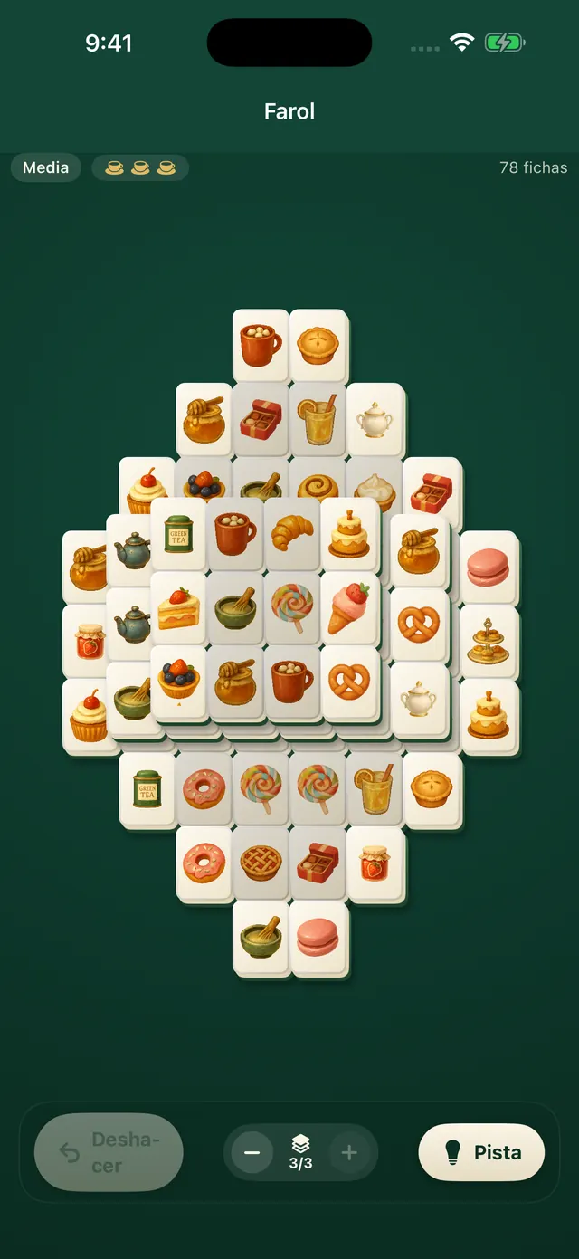 El diseño farolillo con el juego Patisserie
