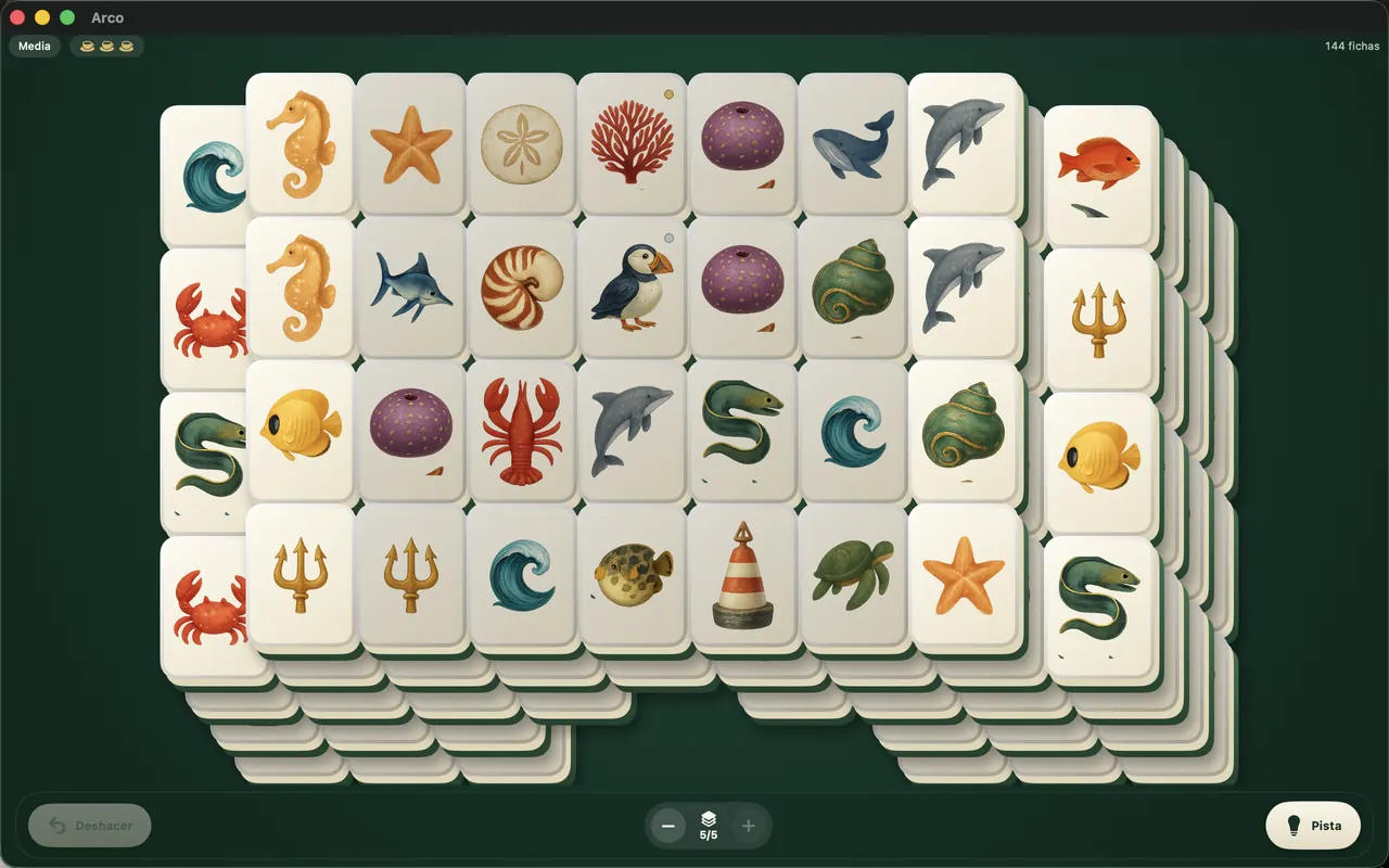 El diseño arco con el juego Tidepool