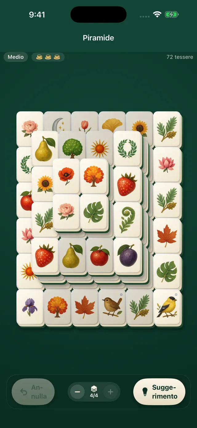 La disposizione piramide con il set Garden